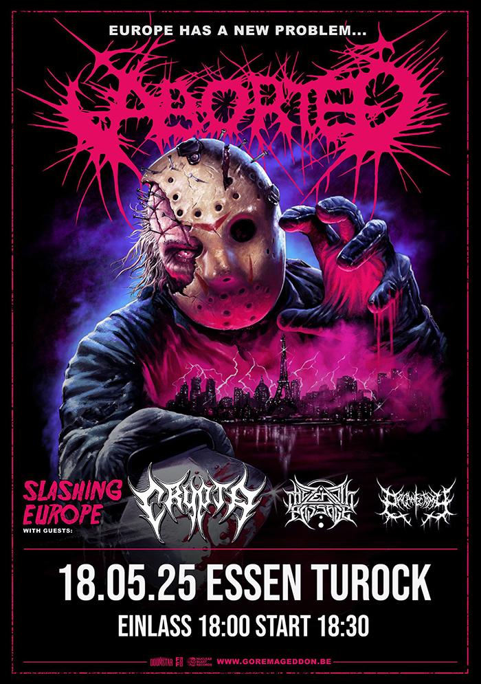 ABORTED, CRYPTA, THE ZENITH PASSAGE, ORGANECTOMY - Essen
